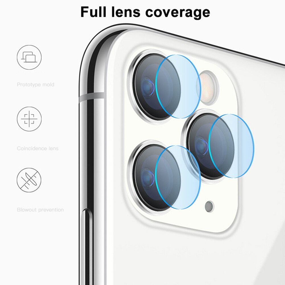 Herdet glass støvtett bak kamera linse beskyttelsesfilm for iphone 11 pro max