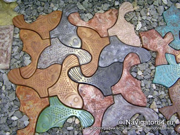 Plastic molds for concrete paving slabs concrete "Trout" for paving Plaster Stone Tiles Paving Slabs