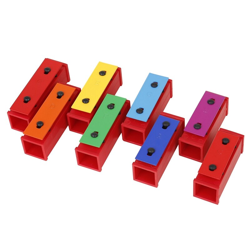 Xylofoon Glockenspiel 8 Notes Chromatische Resonator Bells Met Geel Case