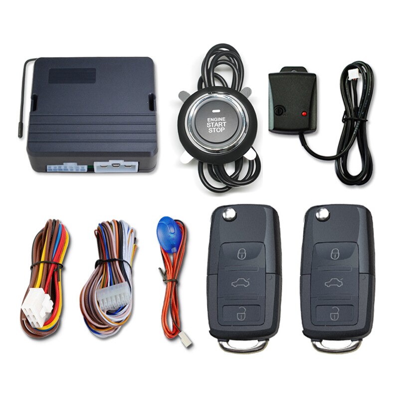 Remote Engine Start Stop Central Locking Push Button Starting Device Car Alarm With Autostart Ignition System Keyless Start Cars