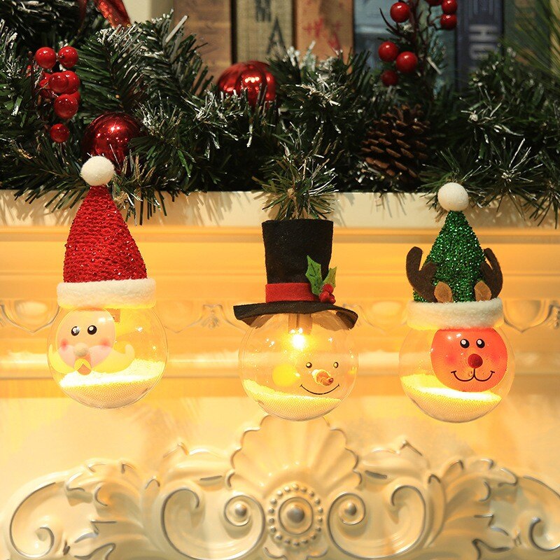 leuchtend Spielzeuge niedlich Christmas Baum Weihnachten Anhänger hängend Ball Christmas Beleuchtung Neu1