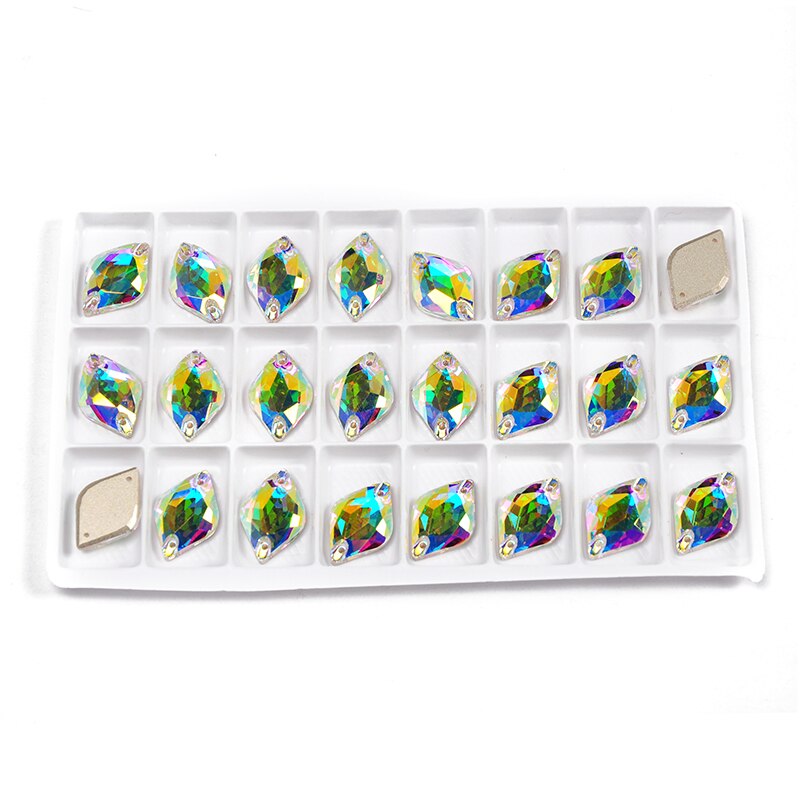 Yanruo 3211 Alle Maten Ab Citroen Platte Achterkant Glas Strass Ambachtelijke Steentjes Naaien Kristallen Voor Handwerken Accessoires