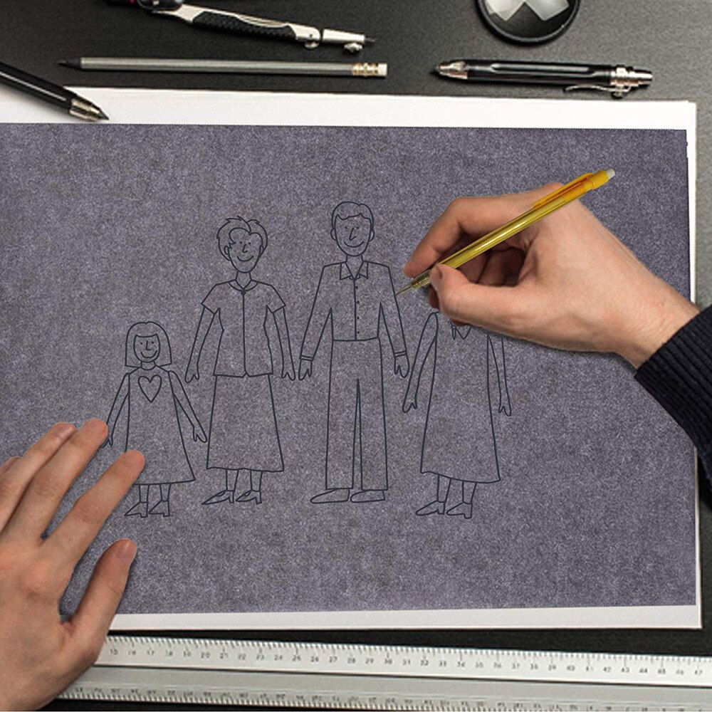 A4 Black Carbon Transfer Tracing Paper Graphite Carbon Paper For Clothes Canvas And Other Art Surfaces