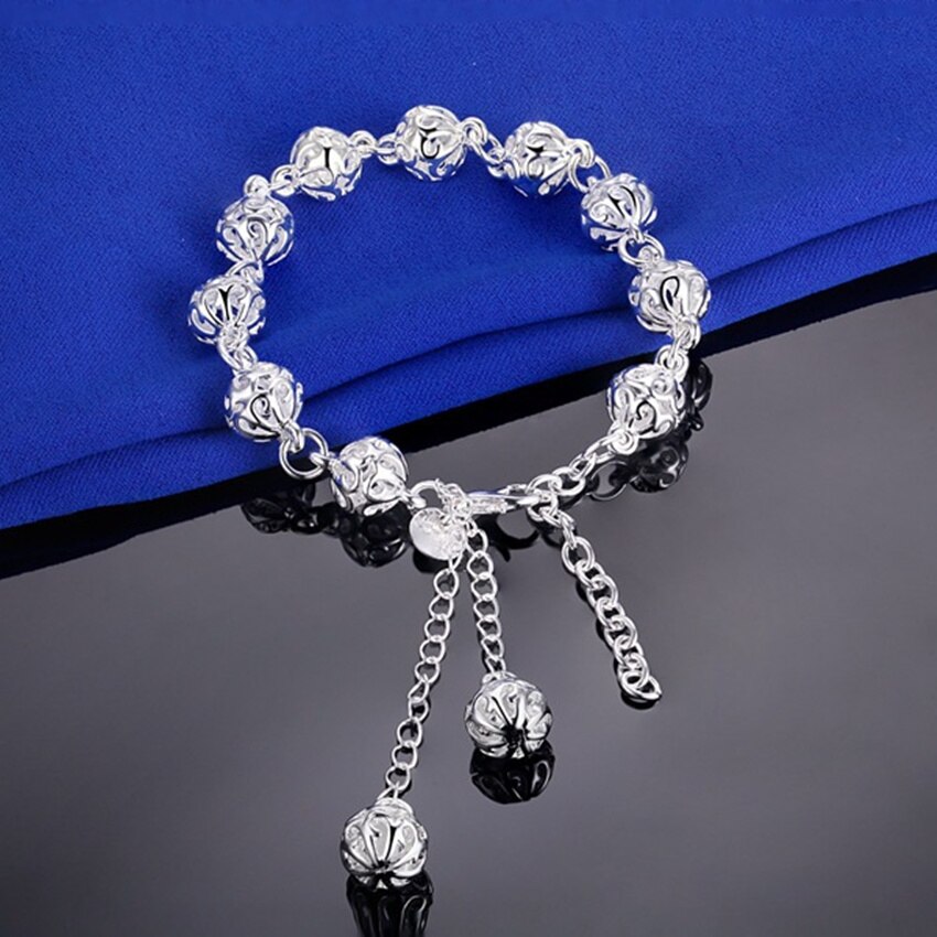 925 armbänder aus sterlingsilber, exquisite kugelarmbänder für damen und herren, charmanter schmuck für hochzeiten