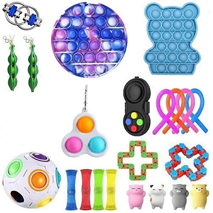 1 set Fidget juguete barato sensorial Fidget Pack de juguetes para los niños o los adultos juguete de descompresión fidjets pack de juguetes антистресс: E