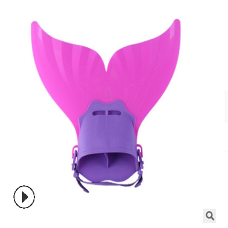 One Piece Whale Tail Fins Cartoon Mermaid Shaped Fins Children Swimming Training Fins: C
