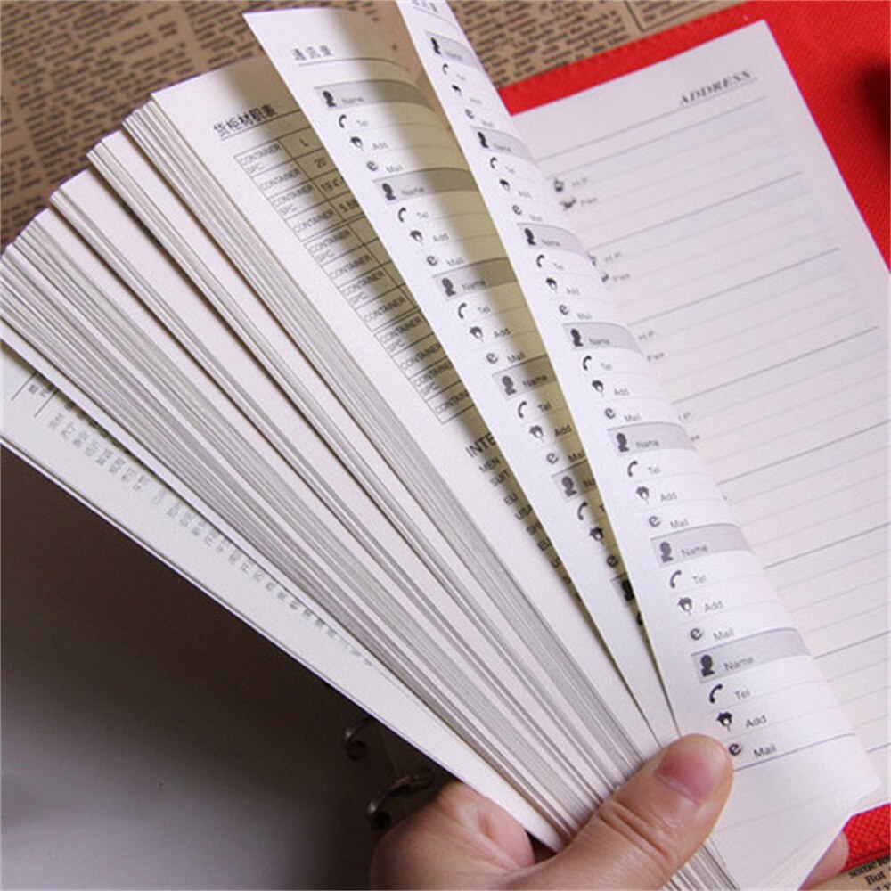 A5 A6 A7 Pu Leather 365 Days Retro Diary Notebook Personal Pocket Organiser Planner Filofax Cover Office School Supplies