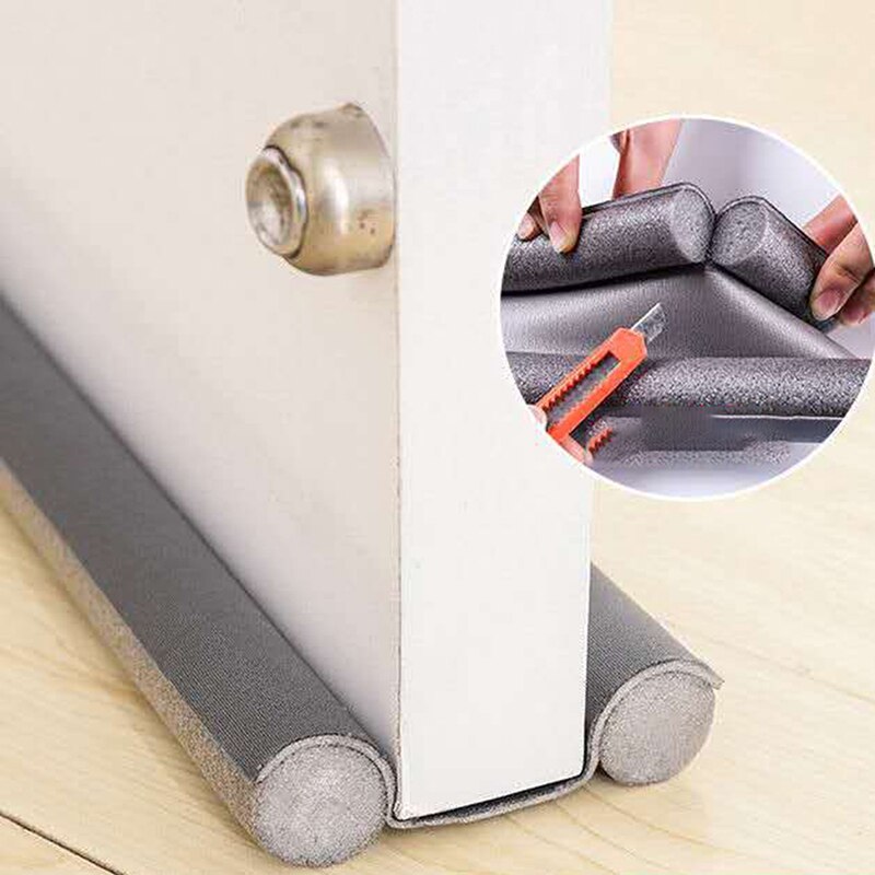 Door bottom sealing strip sound reduction under door draft window weather strip