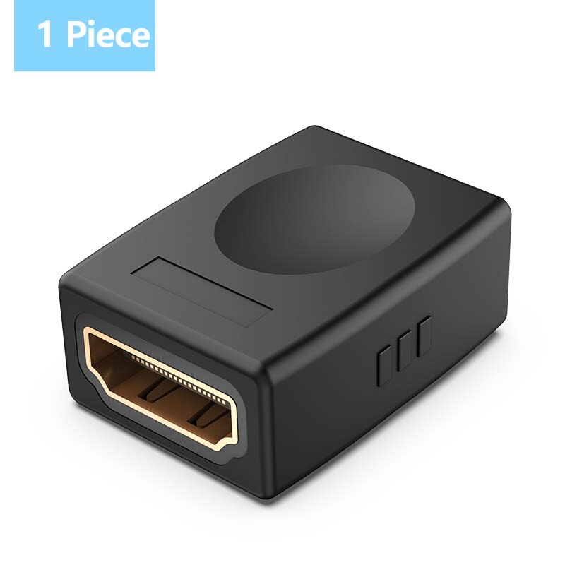 Ventie HDMI Extender Adapter HDMI Female naar Vrouwelijke Connector 4k HDMI 2.0 Extension Converter Adapter voor PS4 Monitor HDMI kabel: 1 pcs Black