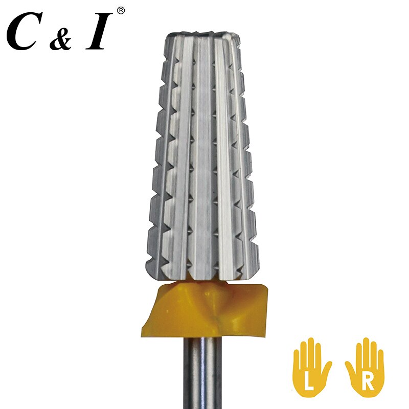 C & I taladro , multifunción, brocas para uñas de forma cónica 5 en 1, para máquina de manicura: Double Coarse -XXC