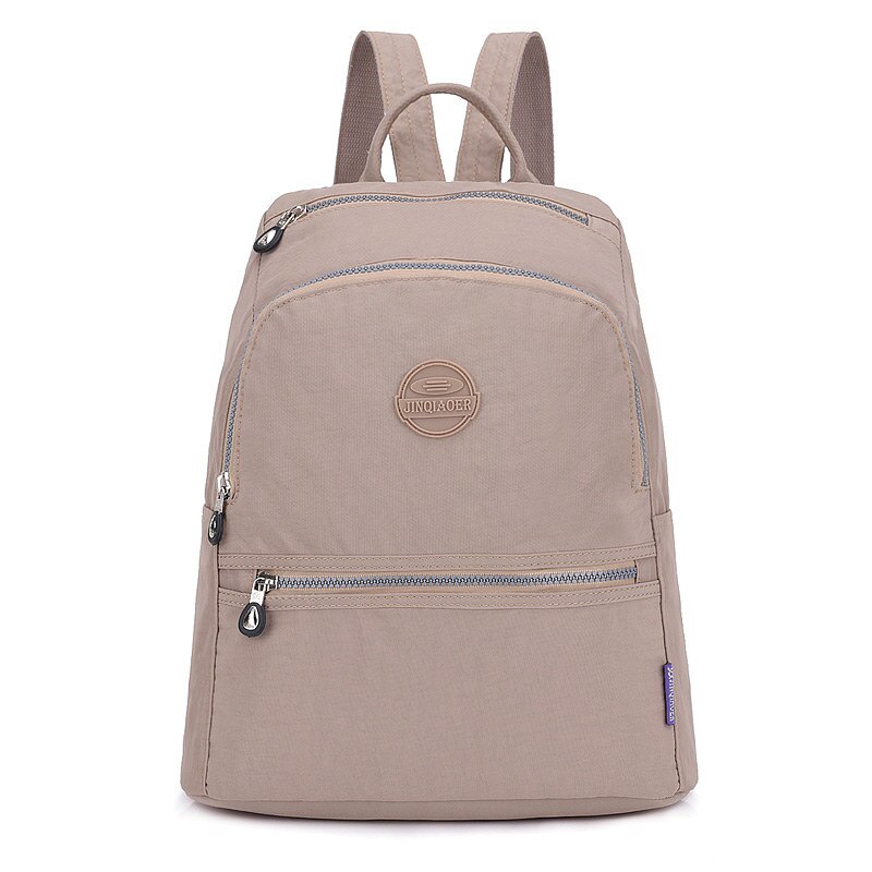 12 Kleuren Mode Vrouwen Nylon Rugzak Vrouwen Schouder Reistassen Waterdichte Casual Dagrugzak Voor Meisje Rugzak Mochila Feminina: Khaki