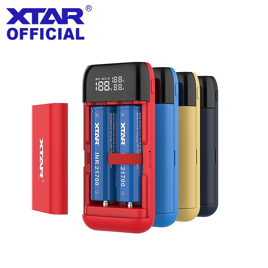 Xtar-virtalähde 18650 akkulaturi  pb2s qc3.0 pikalataus 21700 20700 18700 ladattavaa akkua 18650 laturin virtapankki