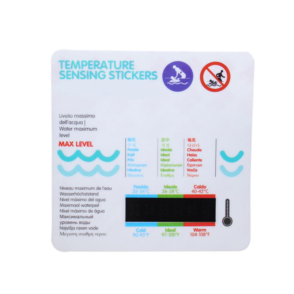 Baby Bath Water Temperature Measuring Card Sticker Bathtub Pool Cartoon Temperature Card Baby Bath Water Temperature Stickers: Default Title