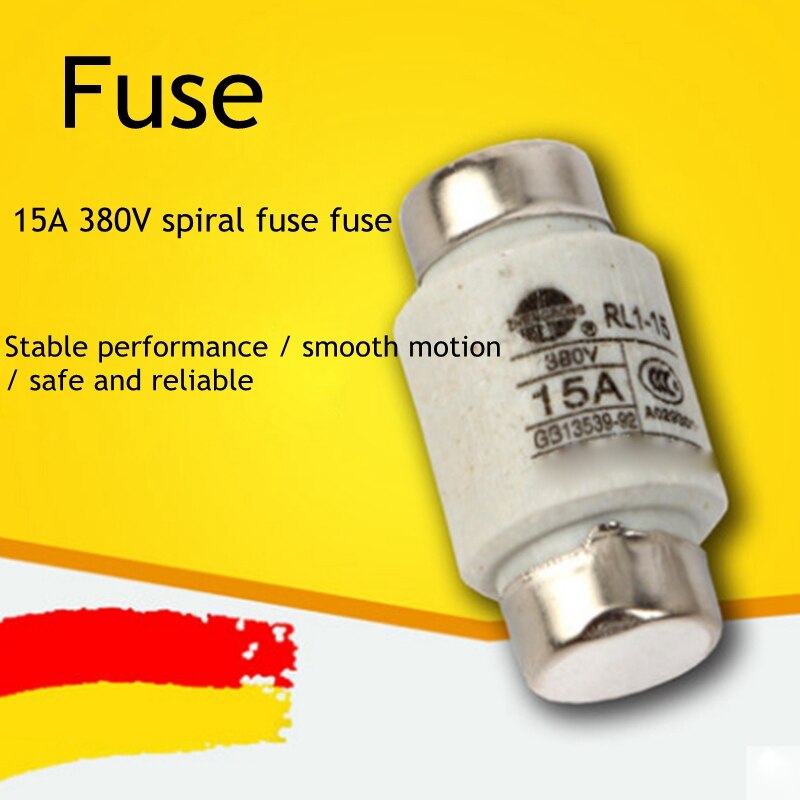 50pcs/lot RL1-15A 380V Spiral Fuse Fuse 2A3A4A5A6A8A10A