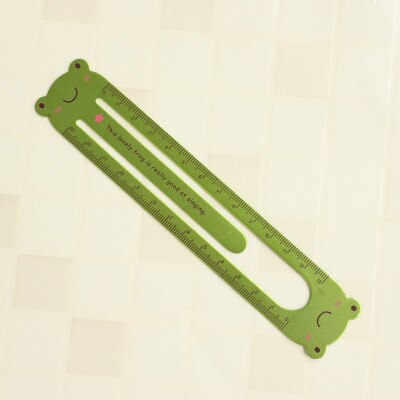 1pcs Stainless Steel Bookmarks Ruler 15cm And13cm 12 cm Colorful Metal Ruler School Supplies Drawing Supplies: green 13cm