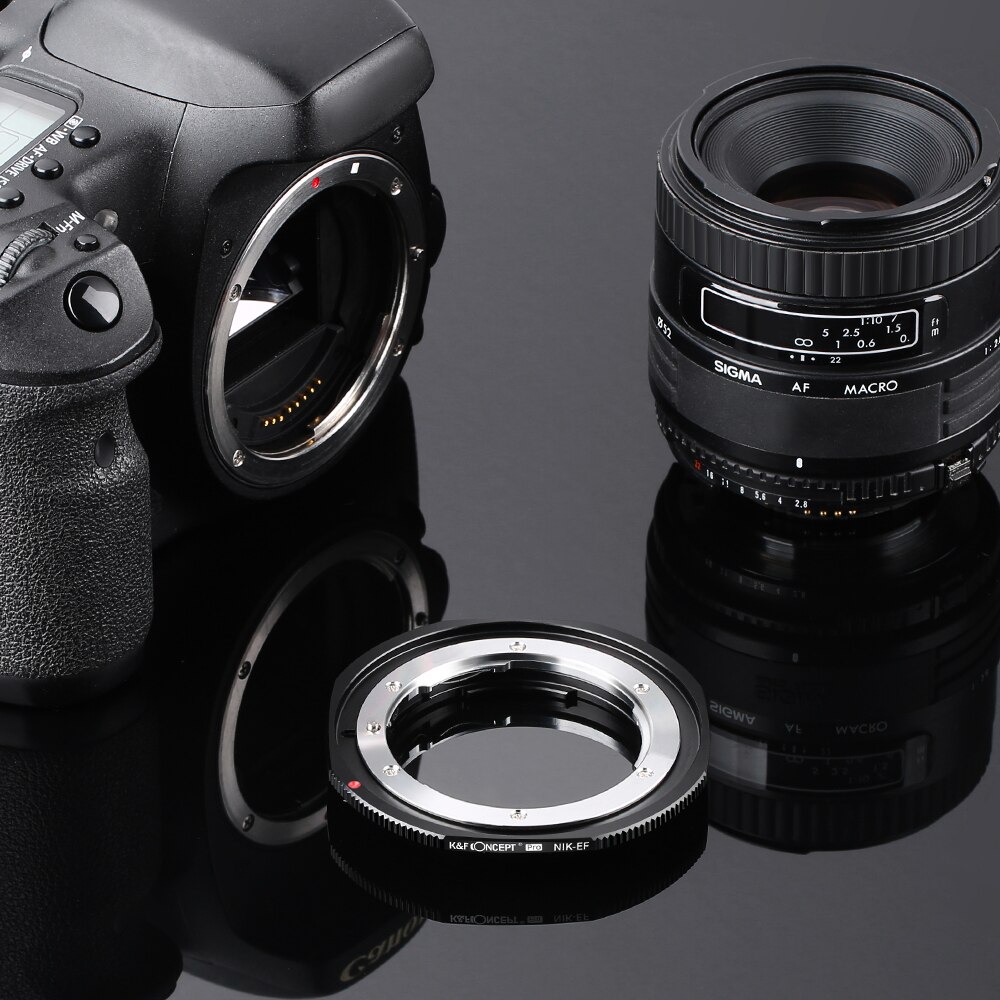 K &amp; F CONCEPT NIK-EF – objectif Ai F pour appareil photo Nikon à montage Eos EF Pro, anneaux d&#39;adaptation pour appareil photo Nikon F à Canon Eos EF