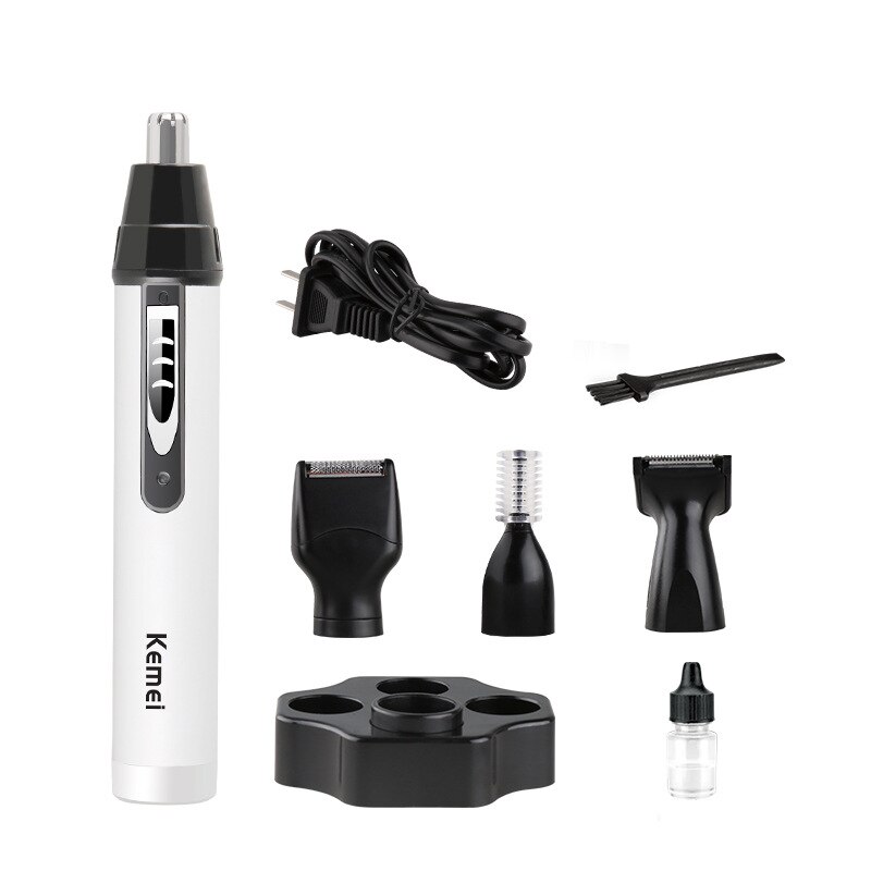 Kemei 4 in 1 Neue Wiederaufladbare Nase Bart Ohr Augenbraue Haar Trimmer Sicher Gesicht Pflege Rasierer Haarschneidemaschine Für Männer