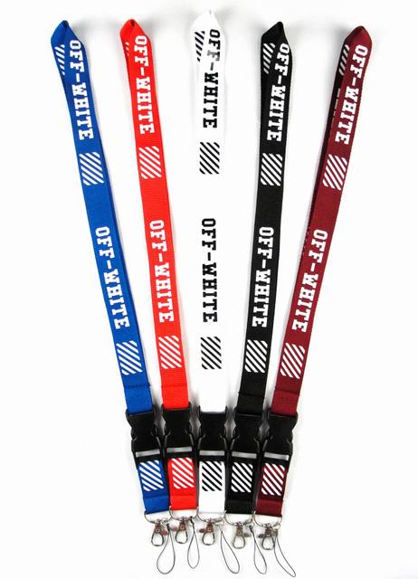 "Mobile Phone Lanyard Badge Certificate Exhibition Hanging Neck Buckle Lanyard White Foreign Trade Sports Material Model Number"