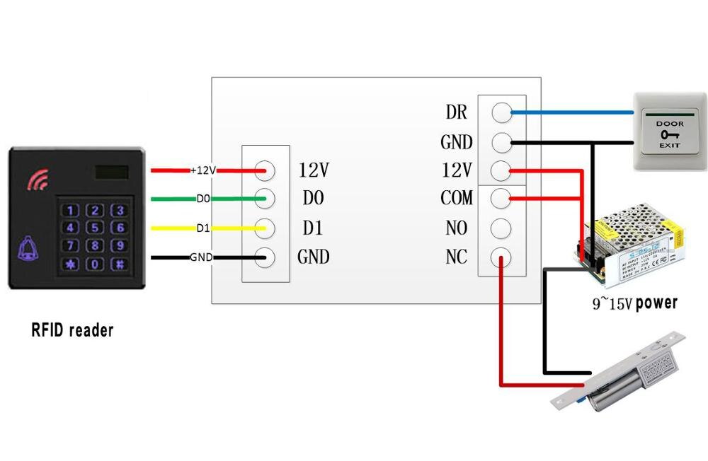 Wiegand signal for at skifte wg relæoverføringsmodul tør kontakt switch suit til rfid læser / finger / ansigt enhed output wg format