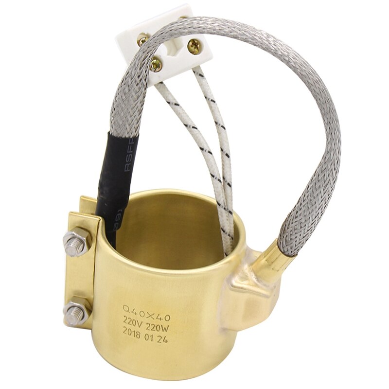 40X40Mm 220V 220W Elettrico in Ottone Riscaldatore a fascia di Rame di Riscaldamento Anello