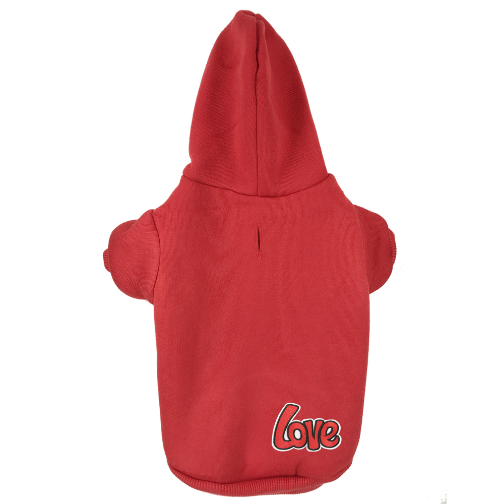 "Love" Embroidered pattern Pet Puppy Dog Clothes Hoodies Jumpers Tracksuits for Small Medium Dogs