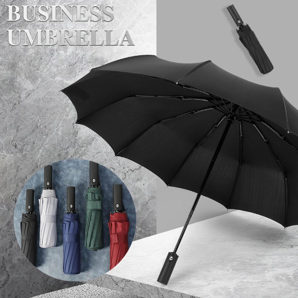 Grote Paraplu Mannen/Vrouwen Drie Vouwen Anti-Uv Winddicht Regen Paraplu