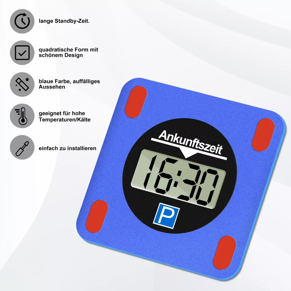 Elektronische Parkscheibe mit digitalem Display LCD Automatische Parkscheibe Elektrischer Parkscheibe