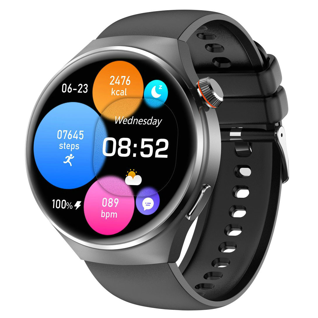 MT26 na wolnym powietrzu poszukiwacz Smartwatch Ip67 wodoodporny, wielofunkcyjny zegarek 1.43 "sportowy ekran Amoled NFC duży wytrzymały inteligentny zegarek: czarny