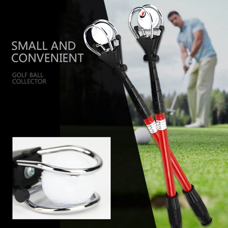 1pc Golf Ball Pick Up Telescopic Golf Ball Retriever Retracted Golf Pick Up Automatic Locking Scoop Picker