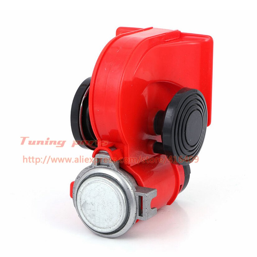 12V Electricity Machine Air Pump Horn Harmonized Twin Tone for Car Truck Red