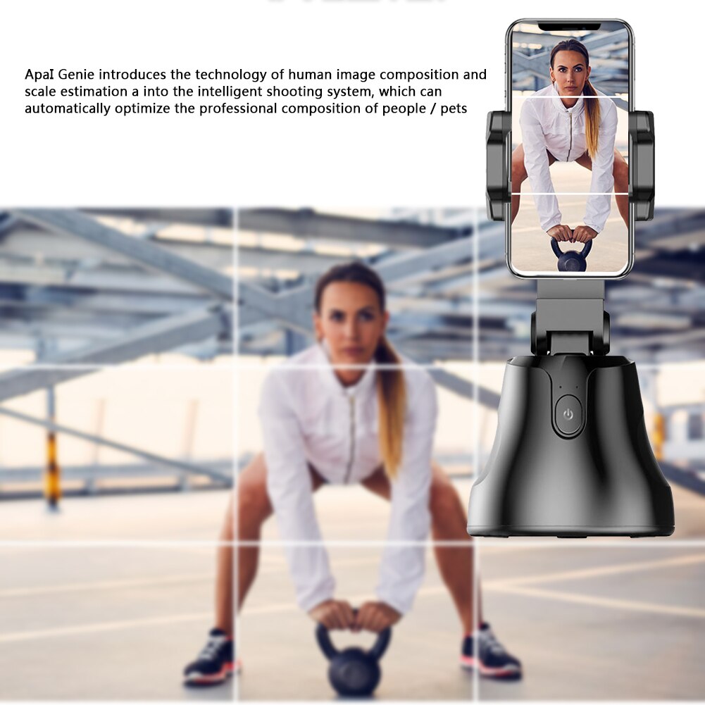 AI Intelligent Smart Shooting Selfie Stick Smartphone Mount Bracket 360 Rotation Auto Face Object Tracking Vlogging Video Camera