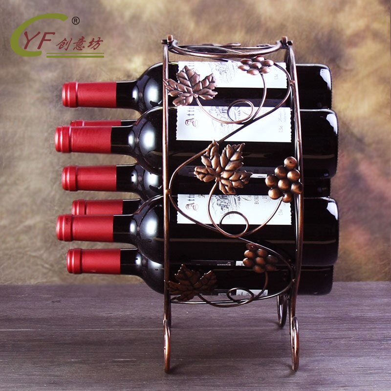 Iron Metal Wine 7 Bottles Red Wine Rack Wine Bottle Holder Holder Rack Barware Drinking Storage ZSP1229926