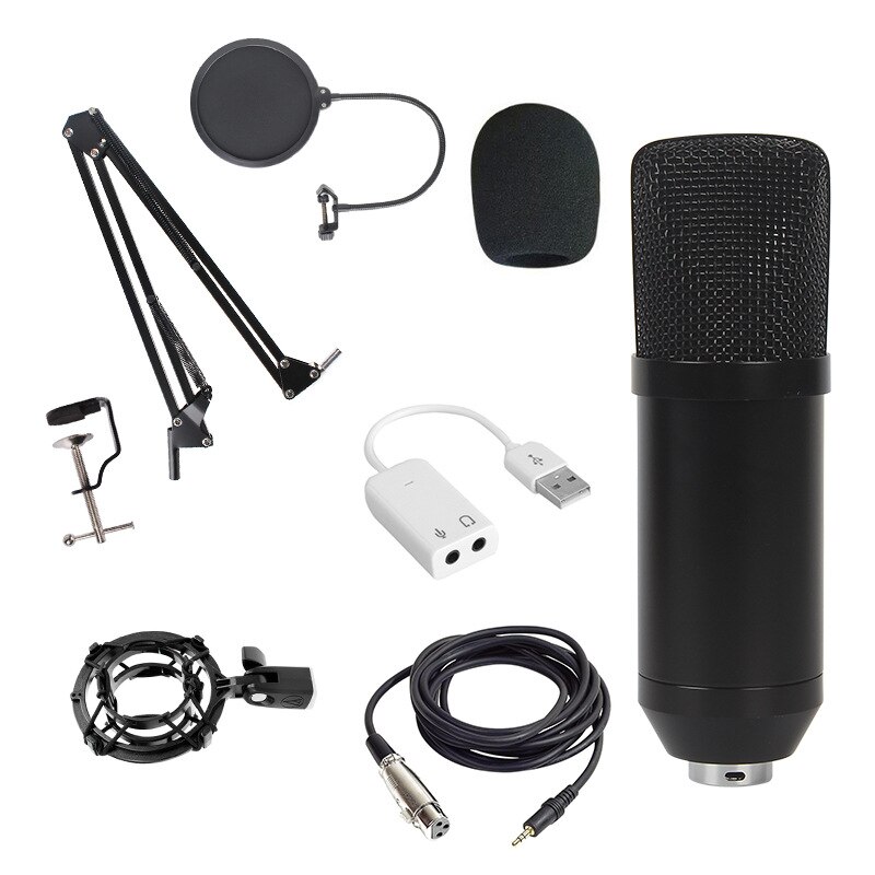 BM 800 microfone Studio Microphone microfone bm800 Condenser Sound Recording Microphone For computer PC: black stlye 2