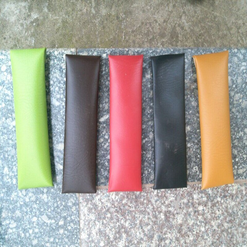 Opvouwbare etui met dubbele gesp, koreaanse eenvoudige etui, school- en kantoortas, pu-opbergtas, lange mini-knoopsluiting, opvouwbaar vak