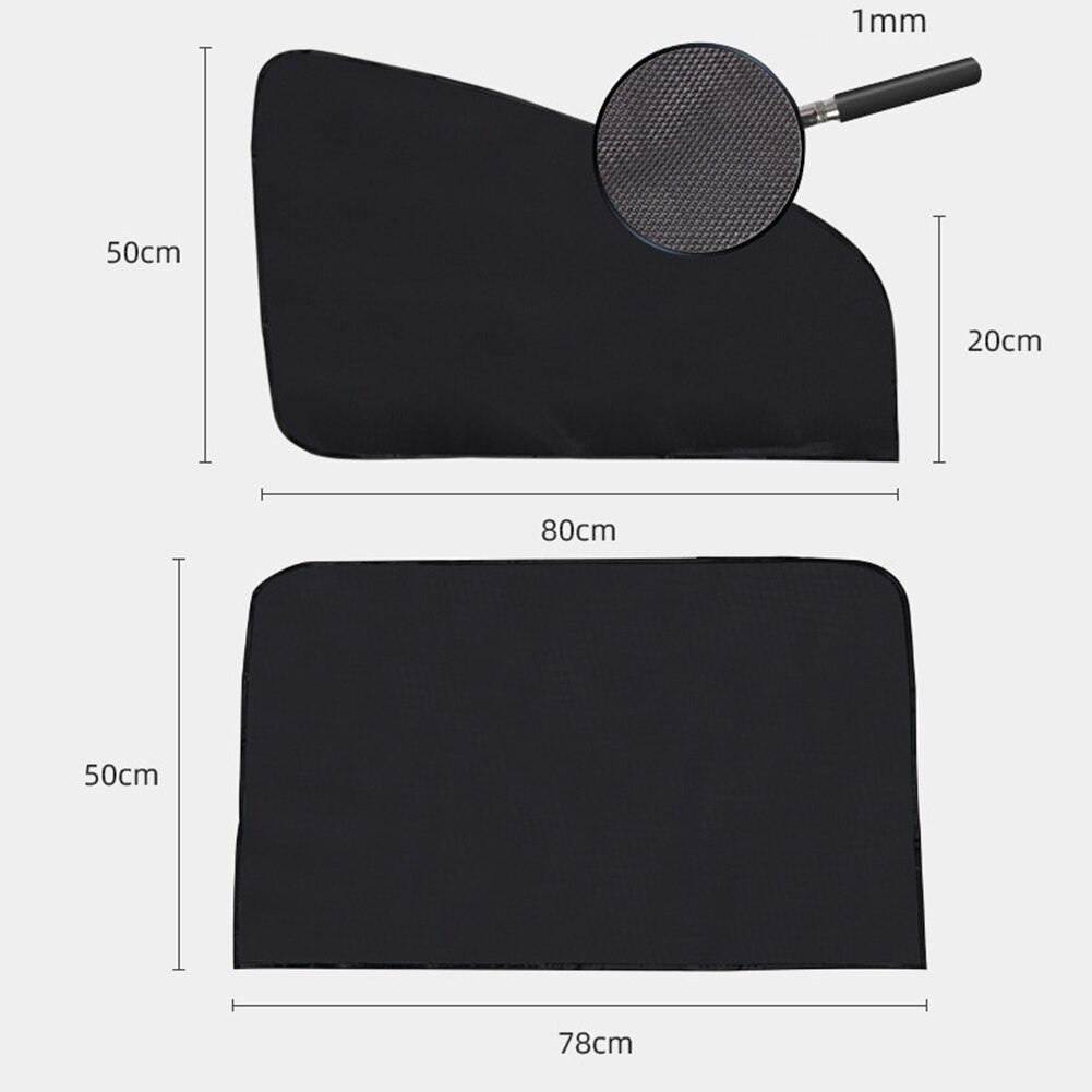 Magnetic Car Side Window Shade Sunshade Mesh Cloth UV Shield Vehicle Curtain
