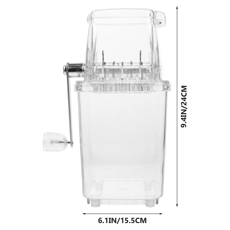 2L Ice Crusher Shaver Portable Hand Crank Ice Machine Fit For Home Ice Ice Chip Ice Manual A