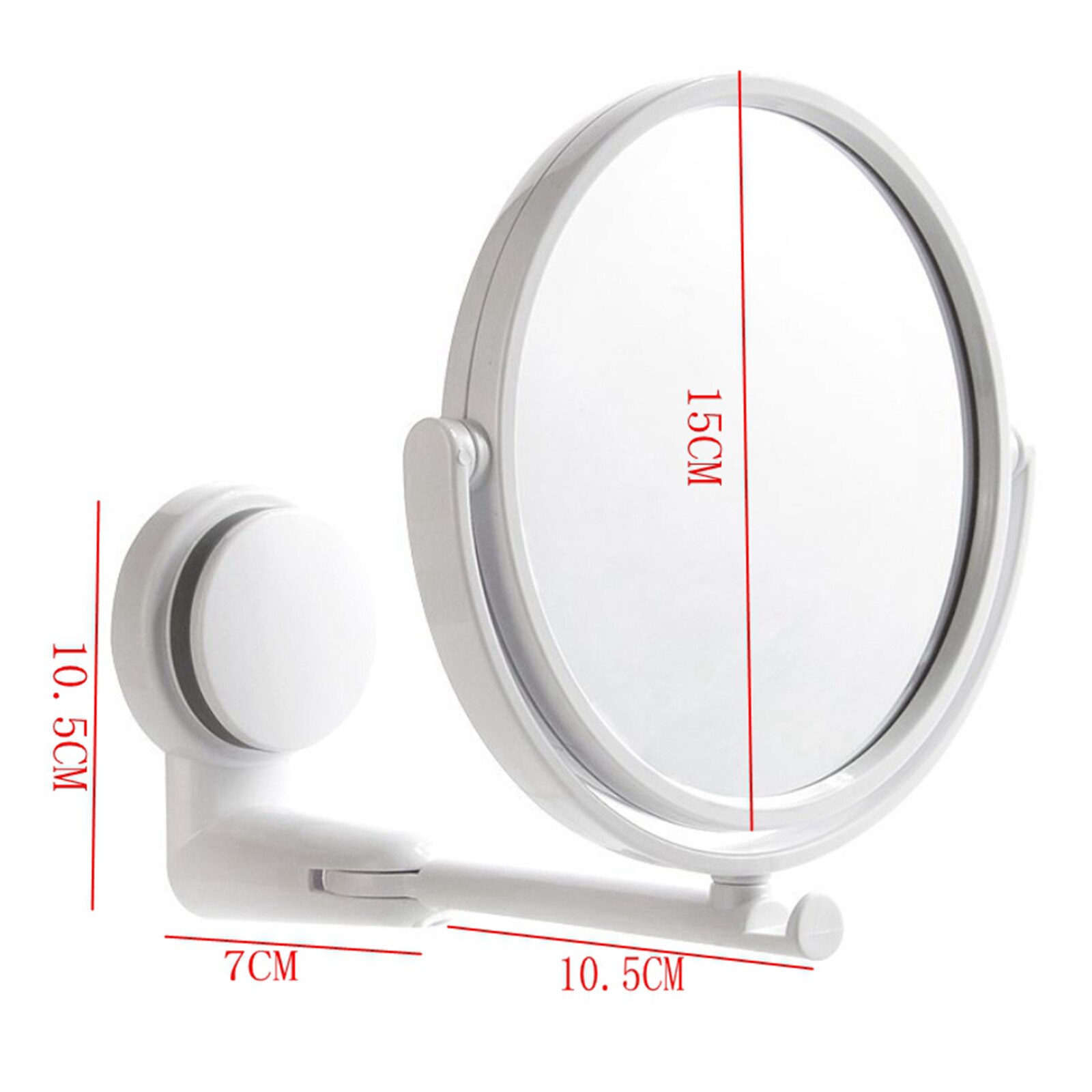 Wall Mount Makeup Mirror 6-Inch One/Two-Sided Extendable Bathroom Vanity Extend Mirror