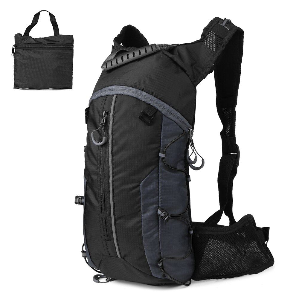 Waterproof Bicycle Bag Foldable Cycling Backpack 10L Ultralight Water Bag Climbing Hydration Backpack with 2L Water Bladder