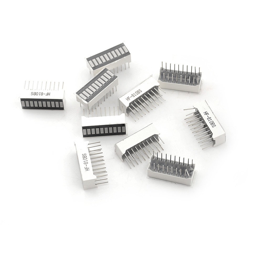 10pcs/lot Smart Electronics LED Bar Graph Display Ultra Bright Red 10 Segment Digital Tube