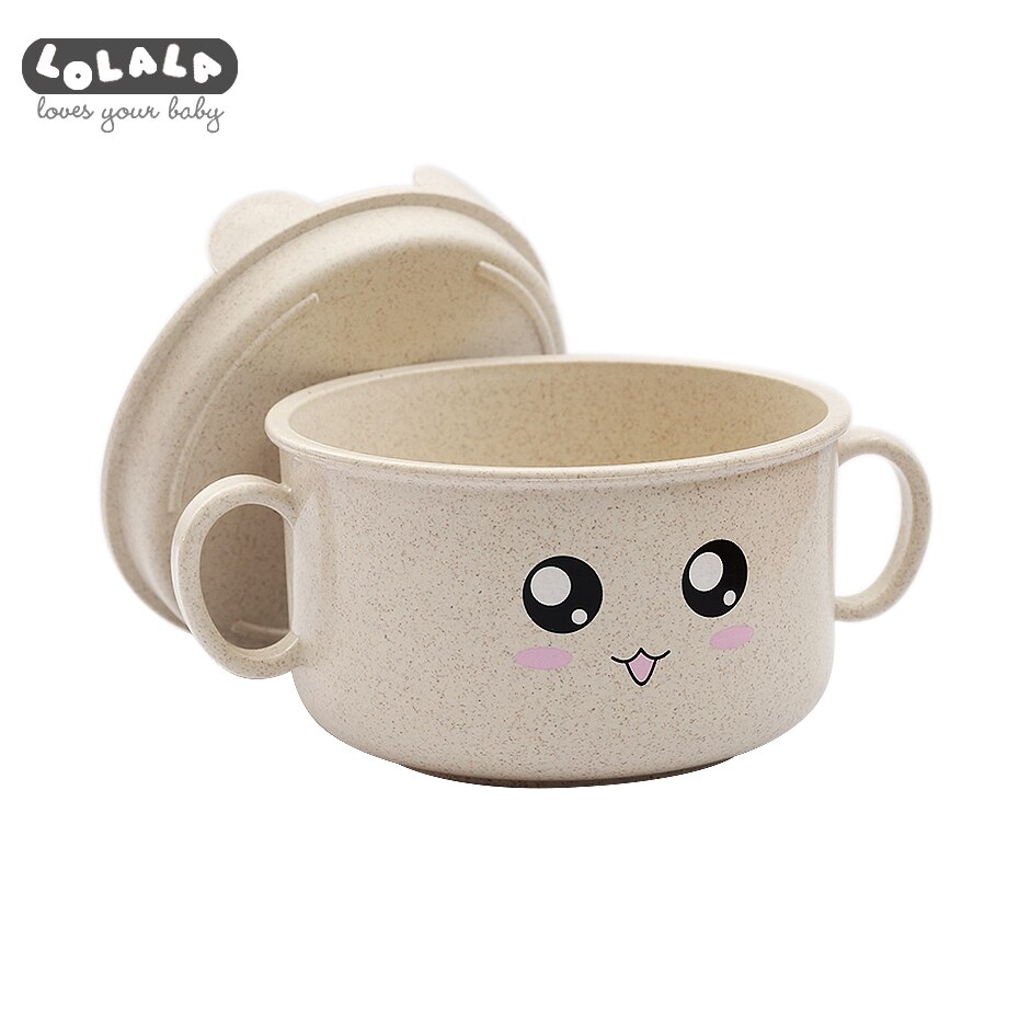 Kids Baby Plate Dishes Bowl With Material of wheat Platycodon grandiflorum Feeding Food Plate Tray Dishes For Baby Toddler Cute