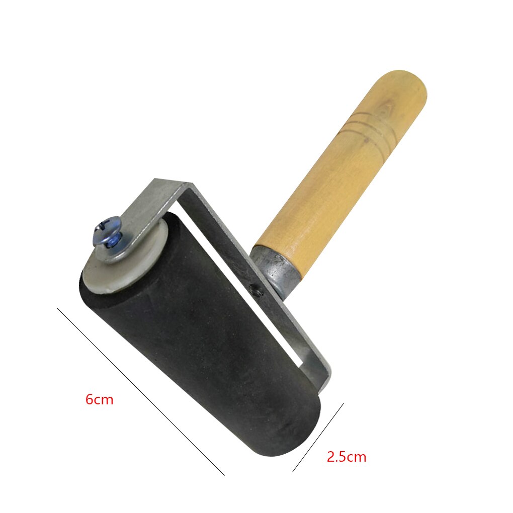 Gummi trykrulle træblok deluxe hård gummi brayer rulle kraftig stålramme børn kunsthåndværk værktøj 2.5cm*6cm: Default Title