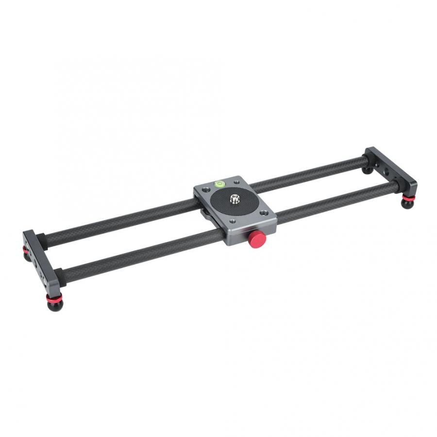 40cm Carbon Fiber Lightweight Photography Track Slider Rail with 1/4in 3/8in Screw Hole Air Level for Mirroless Camera