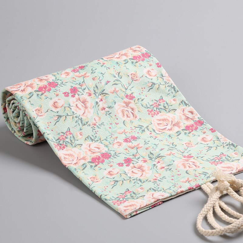 Kleine-gebroken canvas art hand werk pen gordijn 12/24/36/48/72-gat schets kleur potlood zak met briefpapier case