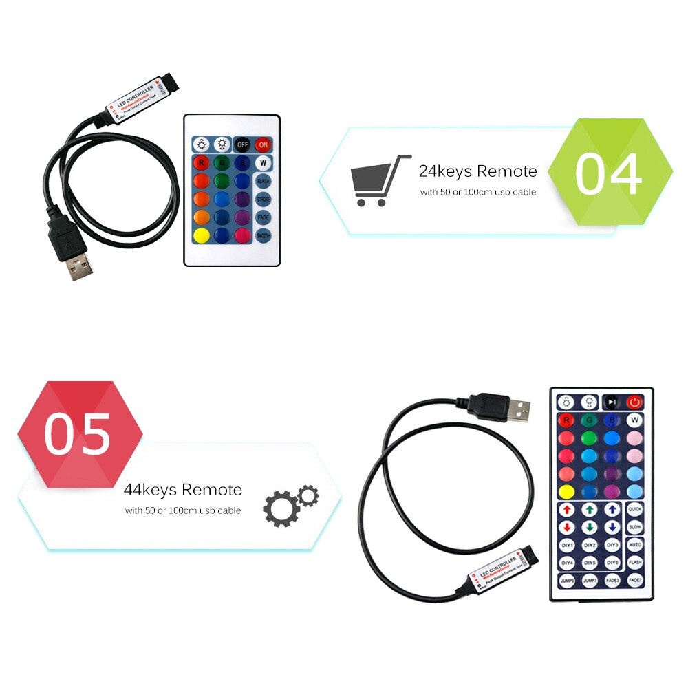USB RGB LED Controller 5V Led Streifen Licht Fernbedienung 4pin Buchse für Ledstrip RGB Dimmer DC 5V JQ