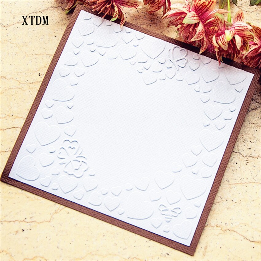 Easter plastic heart template craft card making paper card album wedding decoration Embossing folders