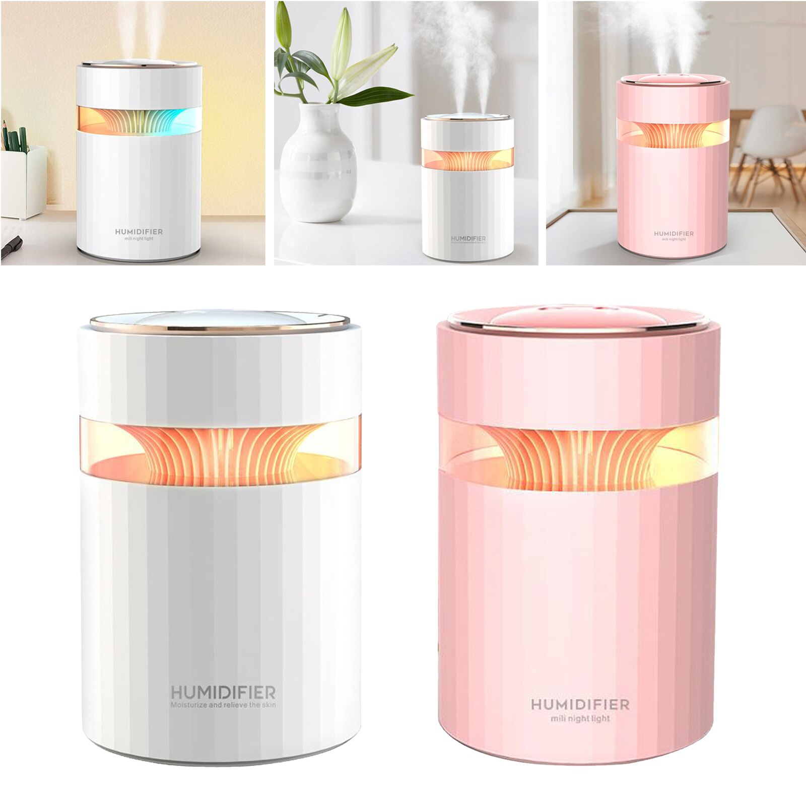 900Ml Luchtbevochtiger Etherische Olie Aroma Diffuser Mist Luchtreiniger Kantoor Tafelblad