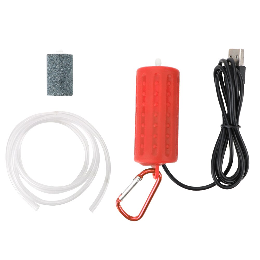 Aquarium aquarium zuurstof luchtpomp aquarium accessoires aqua terrarium filter dempen energiebesparende benodigdheden mini usb: Rood