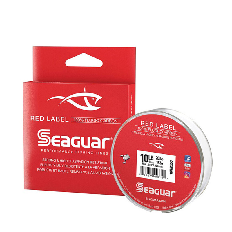 Seaguar Red Label Fluorocarbon Fishing Line 6LB 8LB 10LB 12LB Fluorocarbon Test Carbon Fiber Monofilament Carp Wire Leader Line