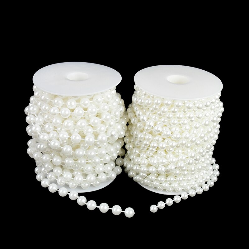 3M 4-10mm Garment Beads Chain Artificial Pearl String Line Handmade Accessories for DIY Wedding Decoration Imitation Pearl Beads