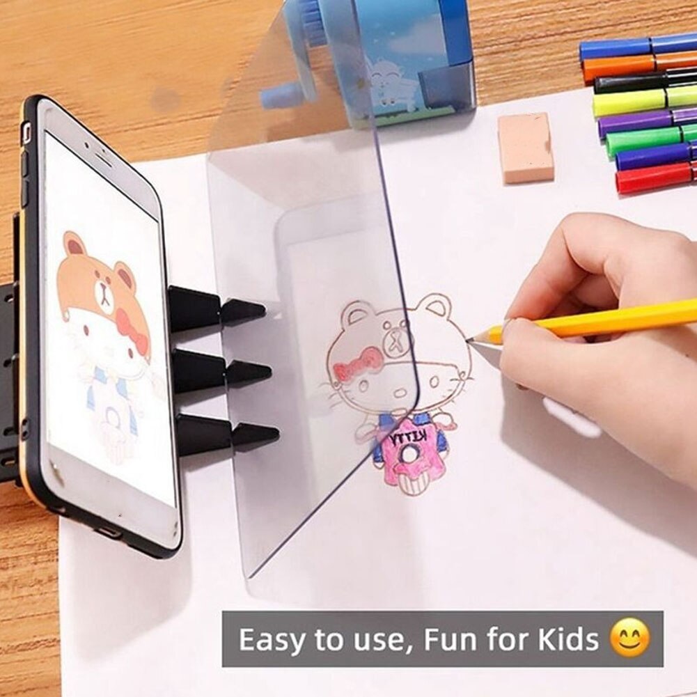 Mirror Reflection Plate Optical Image Tracing Drawing Board Facing Painting Projection Plotter Sketch Specular Table Home Copy